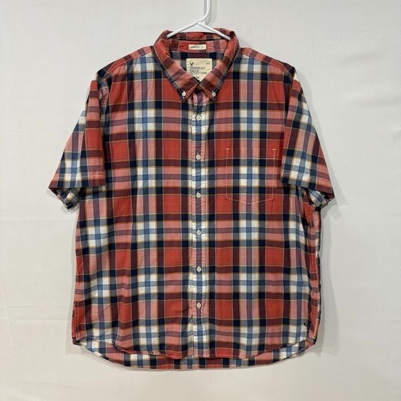 American Eagle Outfitters Other - American Eagle Shirt Men's 2XL Plaid Short Sleeve Button Down Vintage Fit